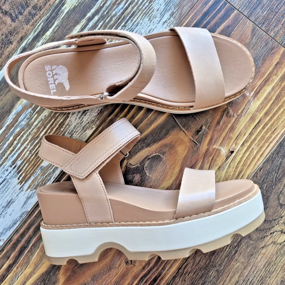 Sorel Beige and Cream Strap Sandals - Picture 6 of 6